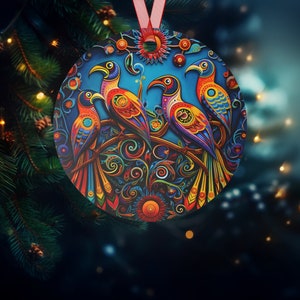 Four Turtle Doves Ornament, Four Turtle Doves, Turtle Doves Ornament, Christmas Ornament, Twelve days Of Christmas, Xmas Ornament, Doves