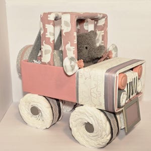 Pink Elephant Diaper Jeep