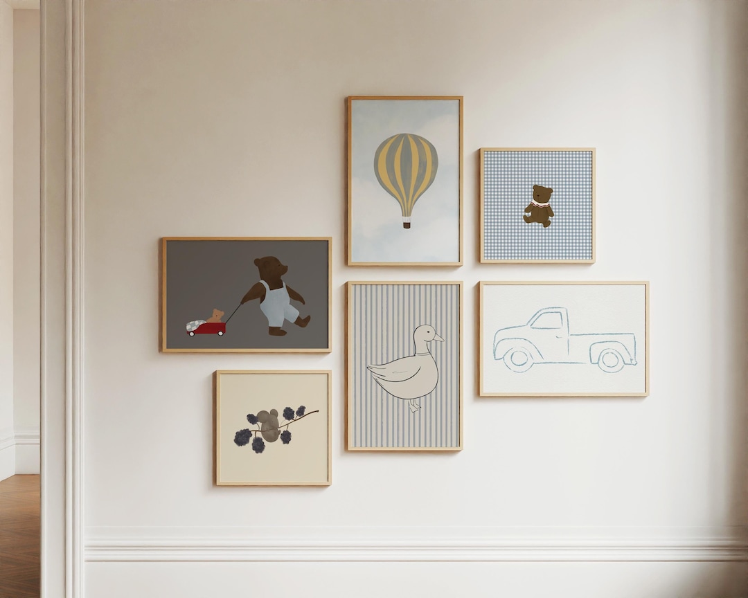 Boy Nursery Gallery Wall Set of 6 Boy's Room Print Set Adventure ...