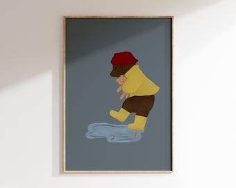 Bear Nursery Print Teddy Bear Wall Art Adventure Nursery Toddler Boy Wall Art Cute Bear Printable Boys Room Bear Print Boy Playroom Decor