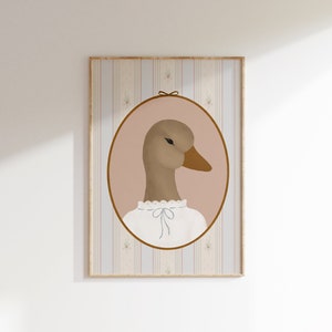 Girl&#39;s Room Mallard Duck Print Vintage Duck Printable Cottagecore Nursery Vintage Aesthetic Nursery Mallard Wall Art Farm Nursery Decor