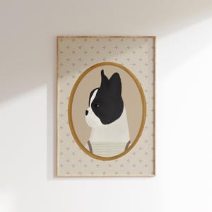 French Bulldog Art Vintage Aesthetic Grandmillenial Room Decor Boys Room Dog Art Puppy Nursery Decor French Bulldog Gifts Frenchie Printable