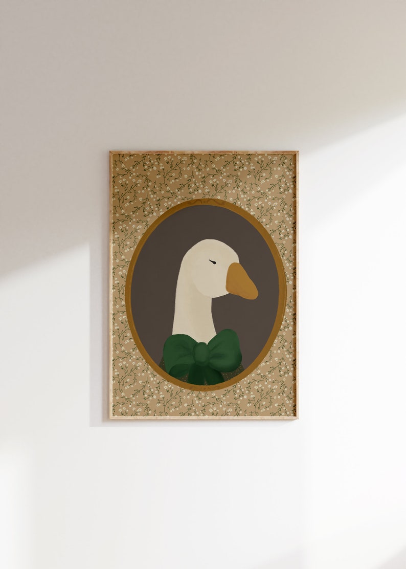 Vintage Mother Goose Print, Vintage Aesthetic Nursery, Abstract Vintage ...