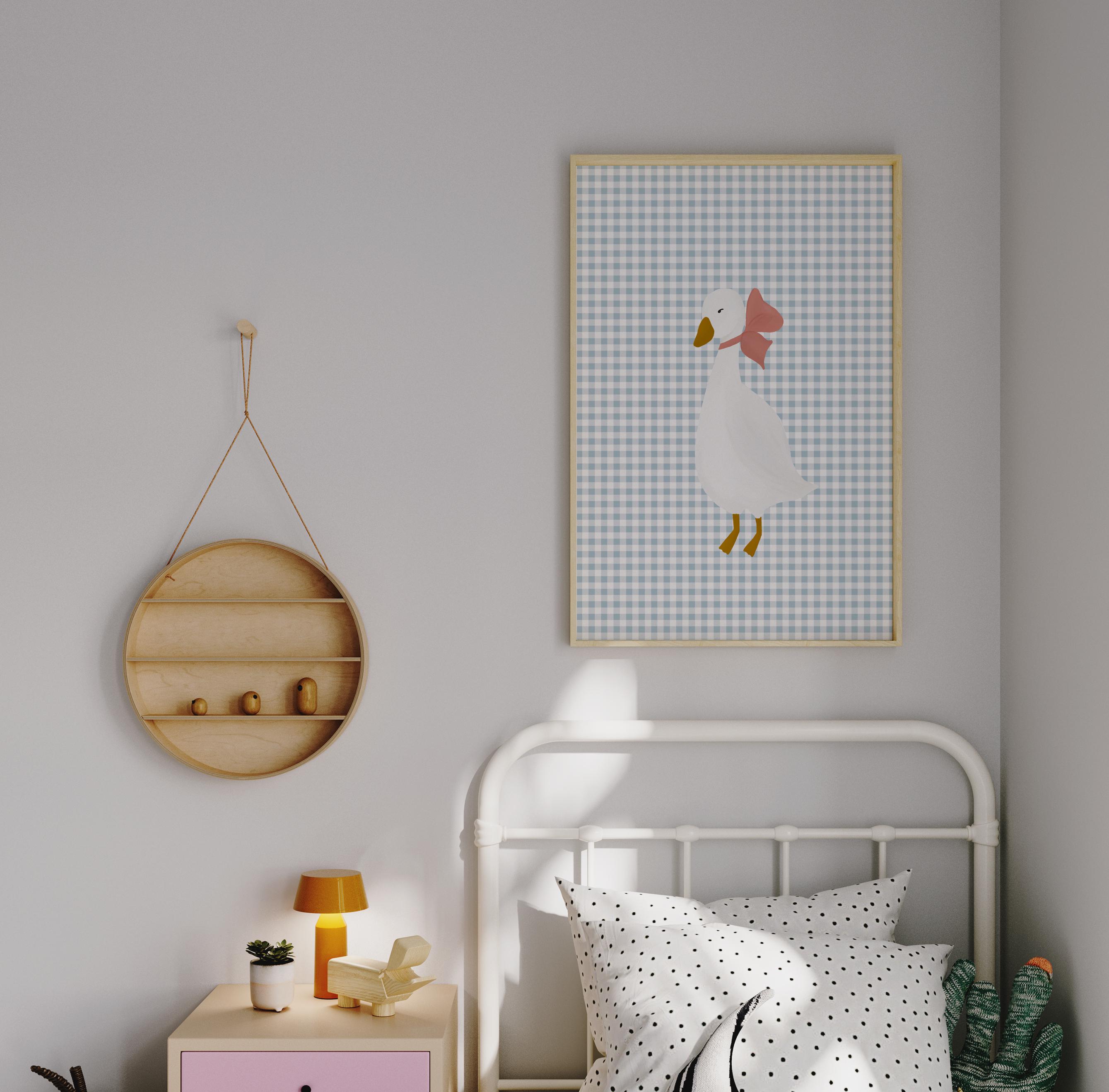 Girls Room Goose Wall Art Coquette Room Decor Cottagecore Nursery ...