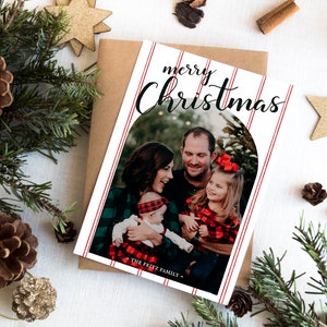 Merry Christmas Photo Card Template Holiday Photo Card Editable Template Photo Christmas Card Arc Photo Holiday Card Merry Christmas Card