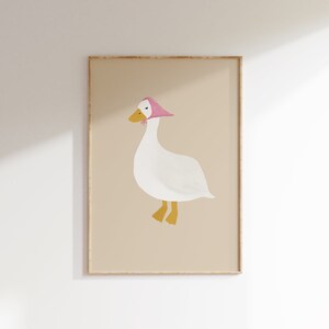 Duck and Goose Wall Art Printable, Girl Room Poster Set of 2 Boy Room ...