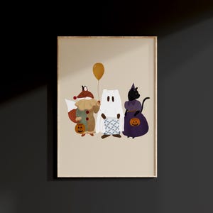 Imprimible caprichoso para guardería de Halloween, linda impresión de fantasma, decoración de octubre, actividades de Halloween para guardería espeluznantes, linda pintura de fantasmas, truco o trato imagen 10