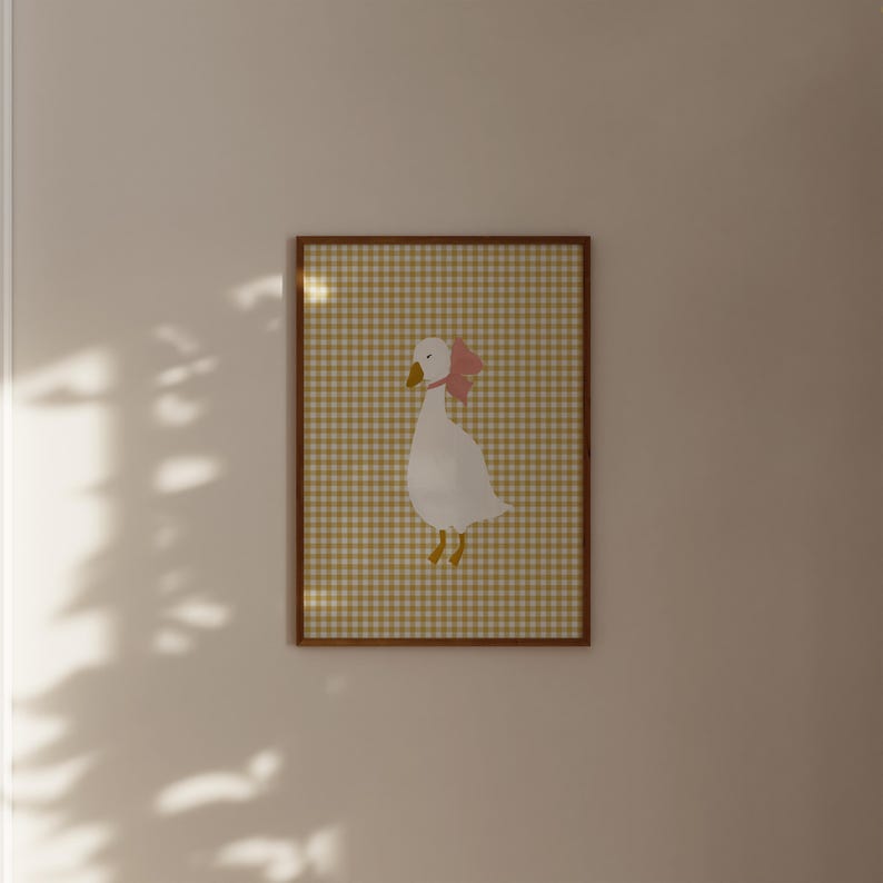 Girls Room Goose Wall Art Coquette Room Decor Cottagecore Nursery ...