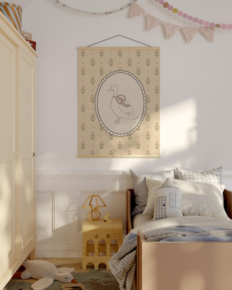 Girl's Duck Art Printable Cottagecore Nursery Goose Art Farm Nursery ...
