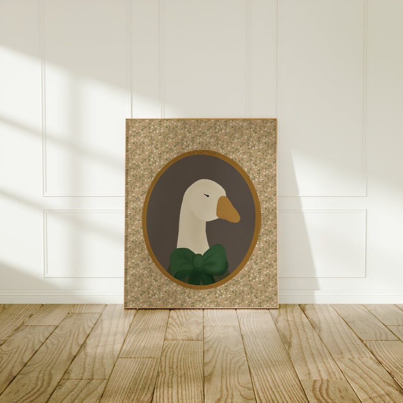 Vintage Mother Goose Print, Vintage Aesthetic Nursery, Abstract Vintage ...