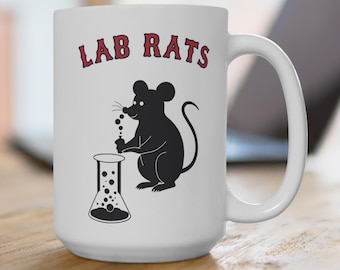 Personalized Lab Rats Coffee Mug: Funny Science Gift for Innovation Lab Team, Customized Tech Gifts, IT Programmer Mugs