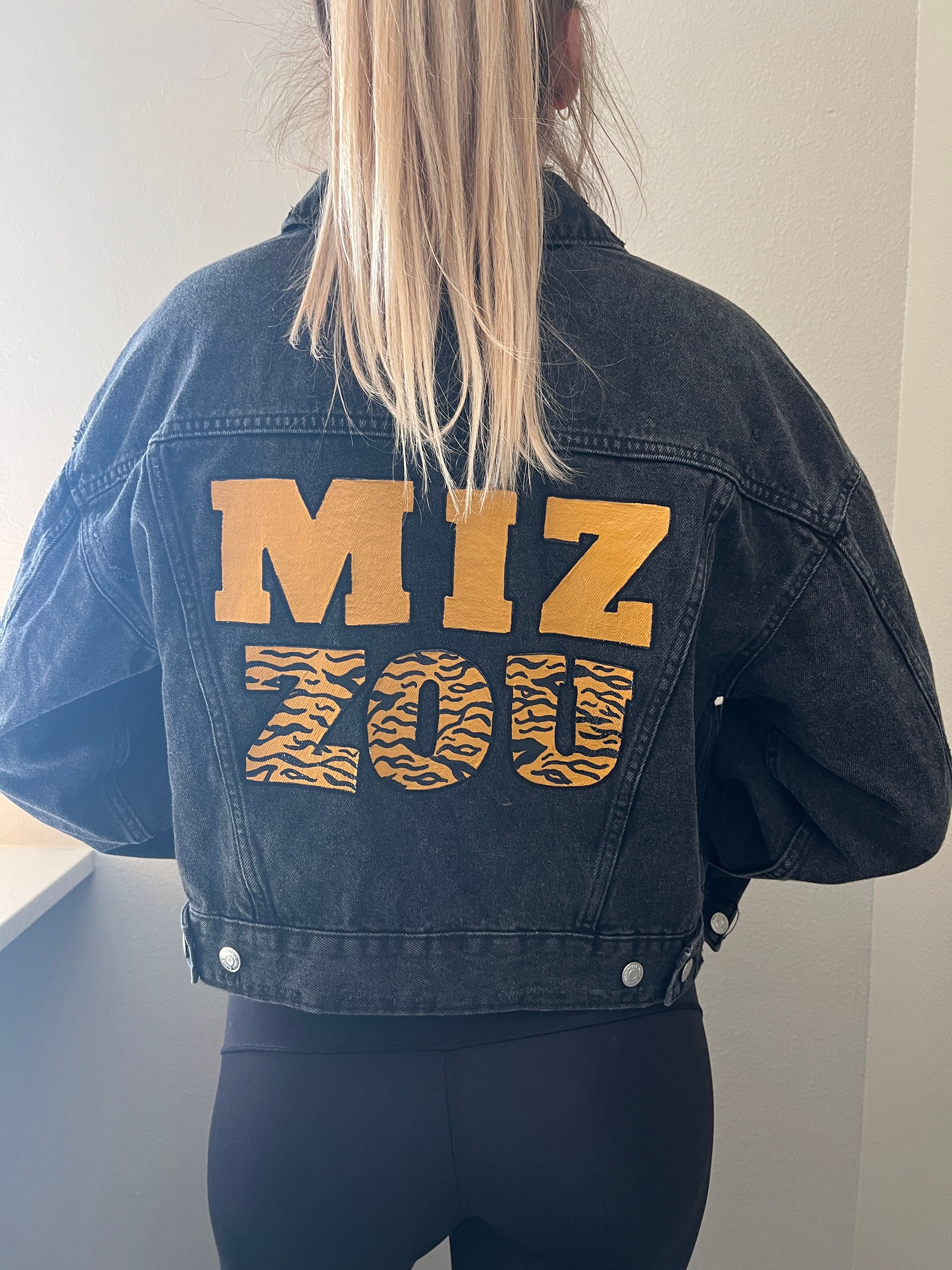 Black Puff Vinyl Mizzou Sweatshirt, Custom, Personalized, College