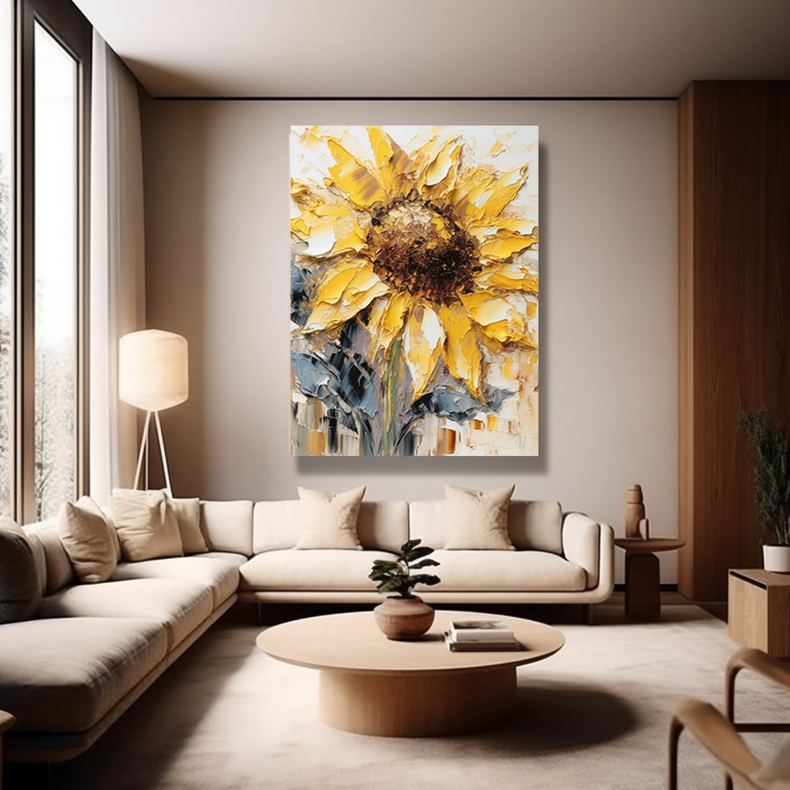 Large Flower Oil Painting Wall Decor Art Painting Texture Painting ...