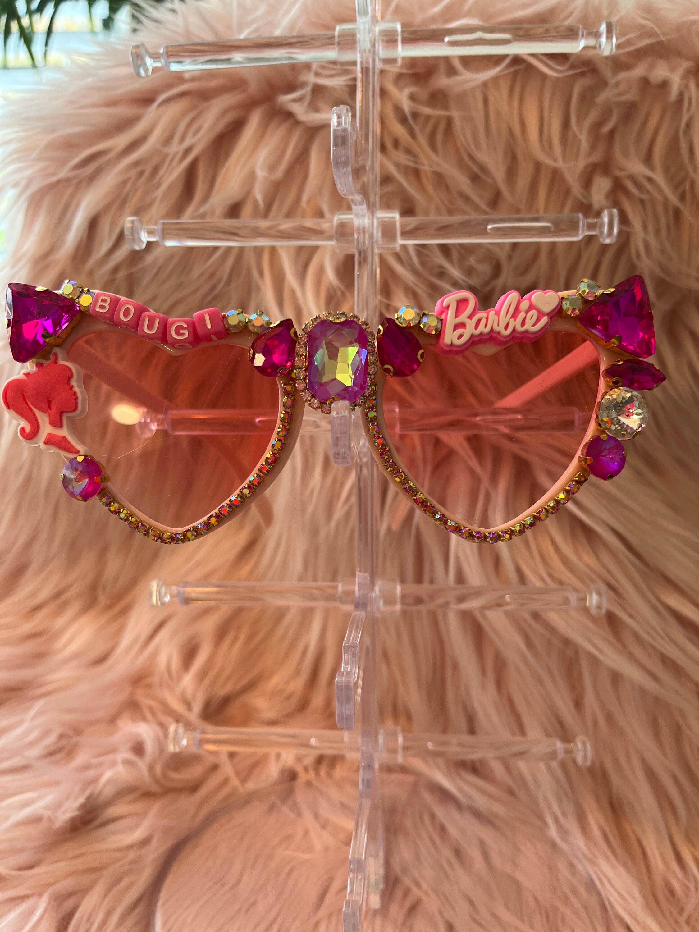 Adults Bling Rhinestone Barbie Pink Sunglasses, Bling  display picture 3