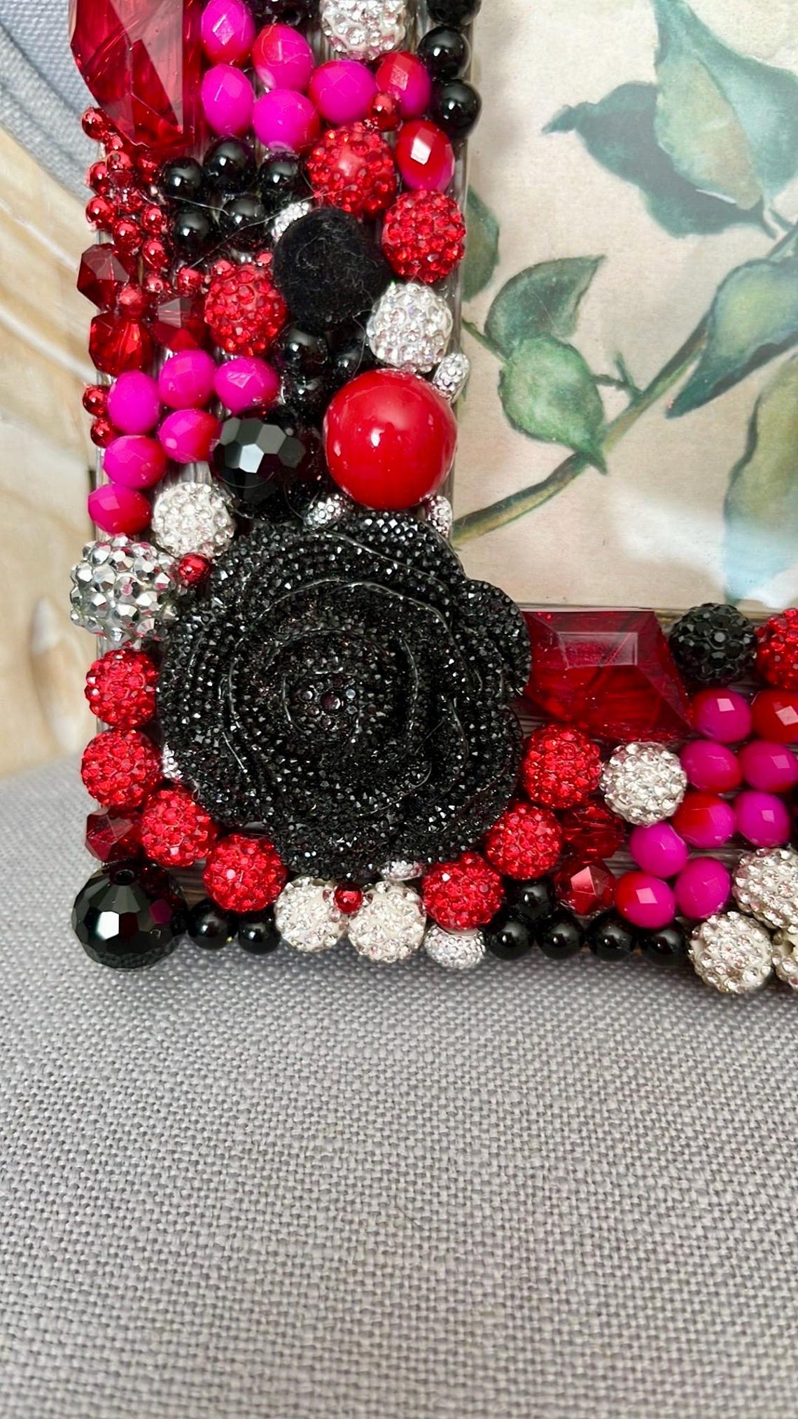 Valentines Day Rhinestone Picture Frame Jeweled Bedazzled Photograph ...