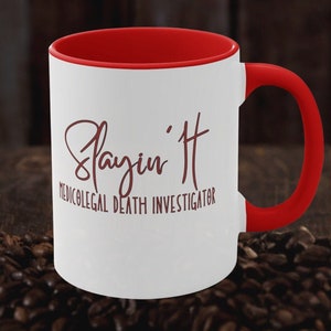 medicolegal death investigator mug gift investigator medical examiner gift death investigate coroner gift coworker mug forensic coroner gift