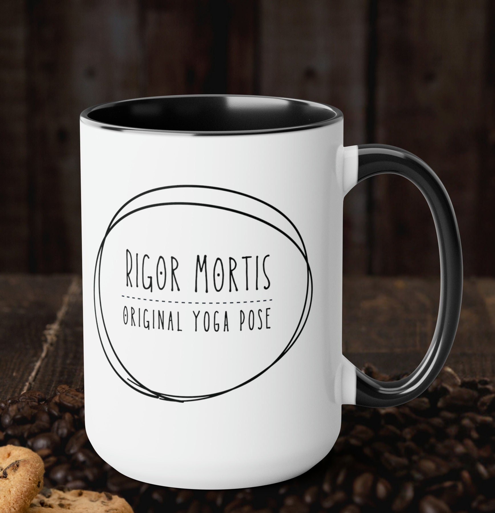 Rigor Mortis Yoga Pose Mug Medical Examiner Gift Funny Coffee Mug