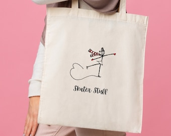 Ice Skater Tote Bag | Figure Skating Bag | Christmas gift for Ice Skater | Skating Tote Bag | Figure Skater Gift