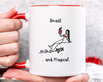 マーメイド読書マグ | スマートでマジカルなマグ | 賢い女の子へのギフト | マーメイドギフト | 司書コーヒーマグ | 本好きマグ |