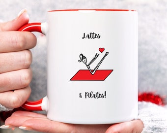 Pilates Mug | Pilates Christmas Gift | Pilates Teacher Gift | Pilates and Lattes | Pilates Coffee Mug | Christmas | Pilates | Gift for Her