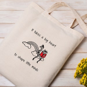 Teacher Tote Bag | Gift for Tutor | Christmas Gift for Educator | Teacher Tote | Tote Bag for Teacher Supplies | Therapist Gift