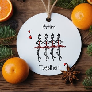 Ballet Dancers Ornament | Ballet Friends Gift | Dancing Together Ornament | Ballet Ornament | Dance Friends Ornament | Ballet Gift