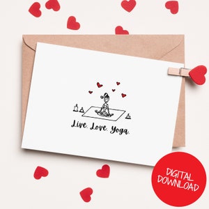 Yoga Printable Greeting Card | Yoga Holiday Card | Digital Download Yoga Card | Yoga Gift | Yoga Teacher Gift | Greeting Card Bestselling