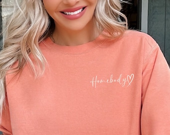 Comfort Colors HOMEBODY Sweatshirt Homebody Shirt Introvert Sweatshirt Boho Cute Women's Graphic sweatshirt Homebody Shirt Gift for homebody