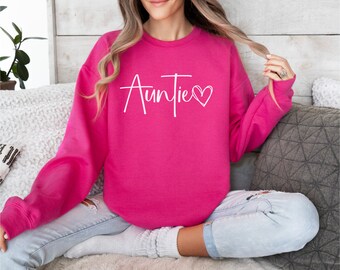 Auntie Crewneck Sweatshirt, Aunt Sweatshirt, Pregnancy Announcement, Gender Reveal Sweatshirt, Favorite Aunt Gift, Sister Gift