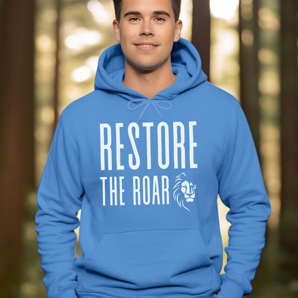 Restore The Roar Hoodie Sweatshirt Detroit Football Sweatshirt Detroit Fan For Life Hoodie Sweatshirt Restore Detroit Football Sweater Gift