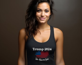 Trump 2024 Take America Back Racerback Tank Team Trump Summer Tank Top Election 2024 Tank Vote For Trump Tank Top