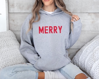 Fröhlicher Hoodie, Weihnachten Hoodie, Frohe Weihnachten Hoodie, Feiertag Hoodie, Weihnachten Sweatshirt, Frohes Sweatshirt, Feiertag Sweatshirt