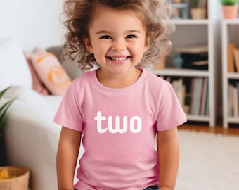 Camiseta de 2 a 5 años para niño pequeño, camiseta para niña de 2 años, camiseta para fiesta de cumpleaños de 2 años para niño pequeño que cumple dos años, sesión de fotos para el segundo cumpleaños
