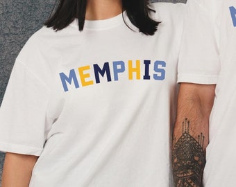 Memphis Grizzlies T-Shirt | Retro Collegiate Style | Grizzlies Basketball Fan Gear | Comfort Colors 1717 Tee | Gift for Memphis Fans