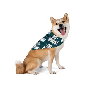 Go Birds! Pet Bandana | Philadelphia Eagles Inspired | Durable, Soft-Spun Polyester, 2 Sizes | Perfect Gift for Eagles Fan