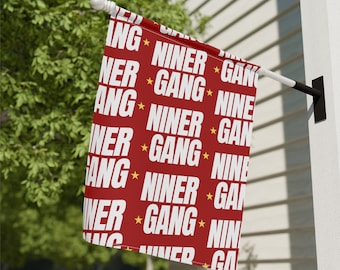 San Francisco 49ers Niner Gang Girlande Girlande | NFL Team Spirit | Langlebig, zwei Größen | Tolles Geschenk für 49ers Fans