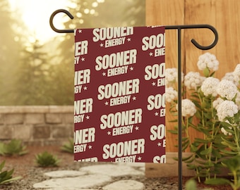 Oklahoma Cholers Gartenbanner | Früher Energie Design | Strapazierfähiger Popelin-Canvas, 2 Größen | Ideales Geschenk für Früher Fans