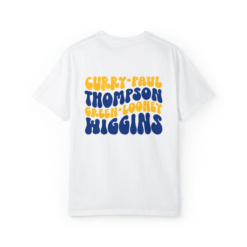 Golden State Warriors Legends Tribute Unisex Garment-Dyed T-shirt for adults and teens, team spirit, team mascot, Warriors fan gift, NBA fan image 4
