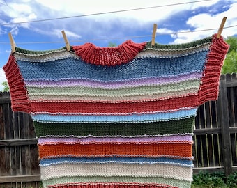 Short Sleeve Hand Knit Sweater For Earthy Adventures