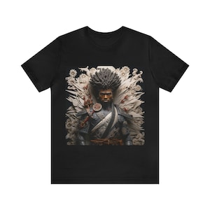 Black Samurai Shirt, Afro Sword Shirt, African American Tee, Black Man Art, Martial Arts, Anime, Black Anime, Black Samurai, Wu Fan