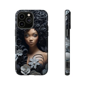 Black Girl Magic Phone Case - 3D-stijl Afro Queen Art - Empowerment Telefoon Cover - Mooie Zwarte Vrouw Kunst - Black Girl Magic Phone Cover