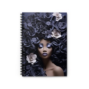 Black Girl Magic Notebook - 3D-Style Afro Woman Cover, 118 Ruled Pages, Carry Your Magic Everywhere