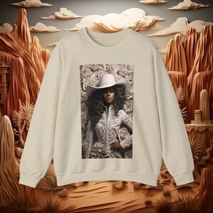 Black Cowgirl Unisex Sweatshirt - Black Cowgirl Unisex Shirt - Yeehaw, Black Girl Western Wear, Black Woman Cowboy, African American Cowgirl