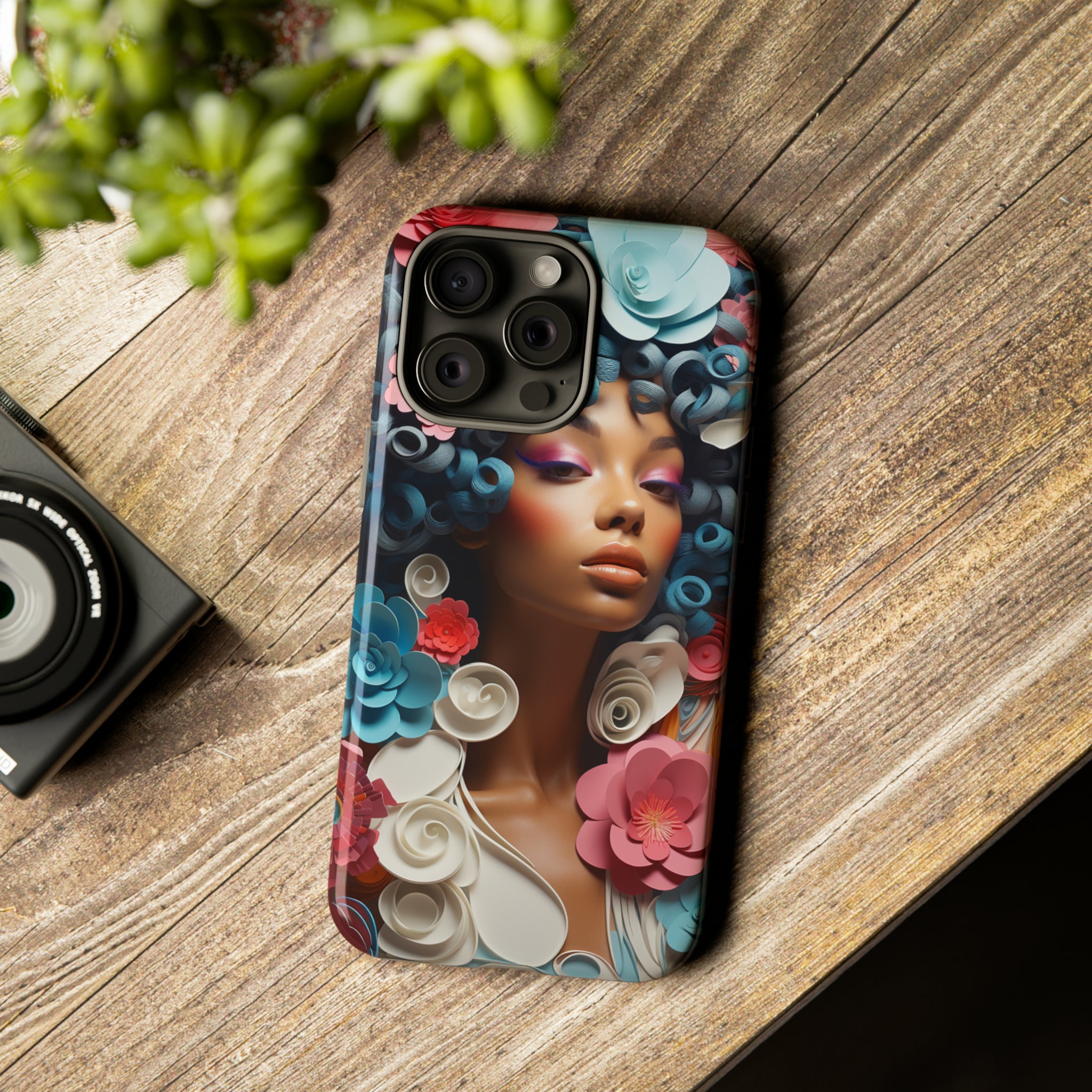 Afro Woman 3D Style Phone Case - Unique Afro Artphone Case - Etsy