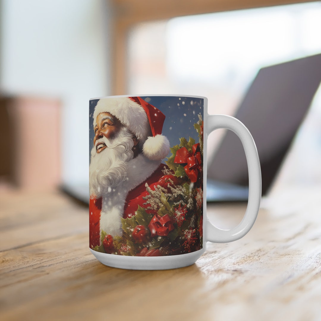 Santa Claus Thermal Tumbler Mug (Light Blue)