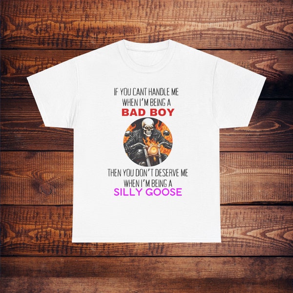 Bad Boy T-Shirt Unisex Male or Female Cotton Tee 9 Colors Available, Funny Shirt, Parody Shirt, Funny Gift, Meme