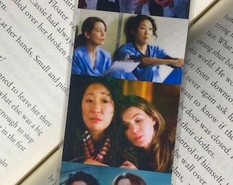 Grey's Anatomy Inspired Bookmark// Meredith Grey and Christina Yang// Character Quote