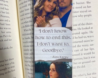 Grey's Anatomy Inspired Bookmark// Alex's Letter to Joe// Character Quote