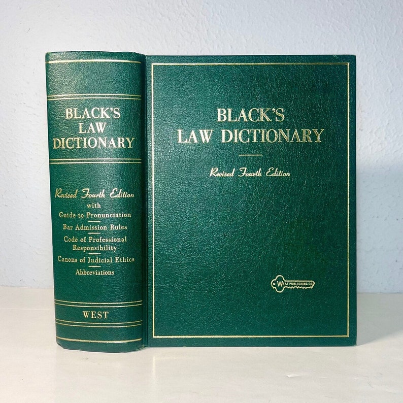 1972 Blacks Law Dictionary Revised Fourth Edition by Henry Etsy UK