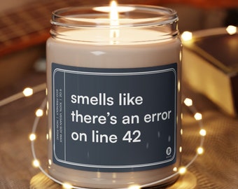 Kaars codeerfout: grappig cadeau voor techneuten, veganistische sojawas